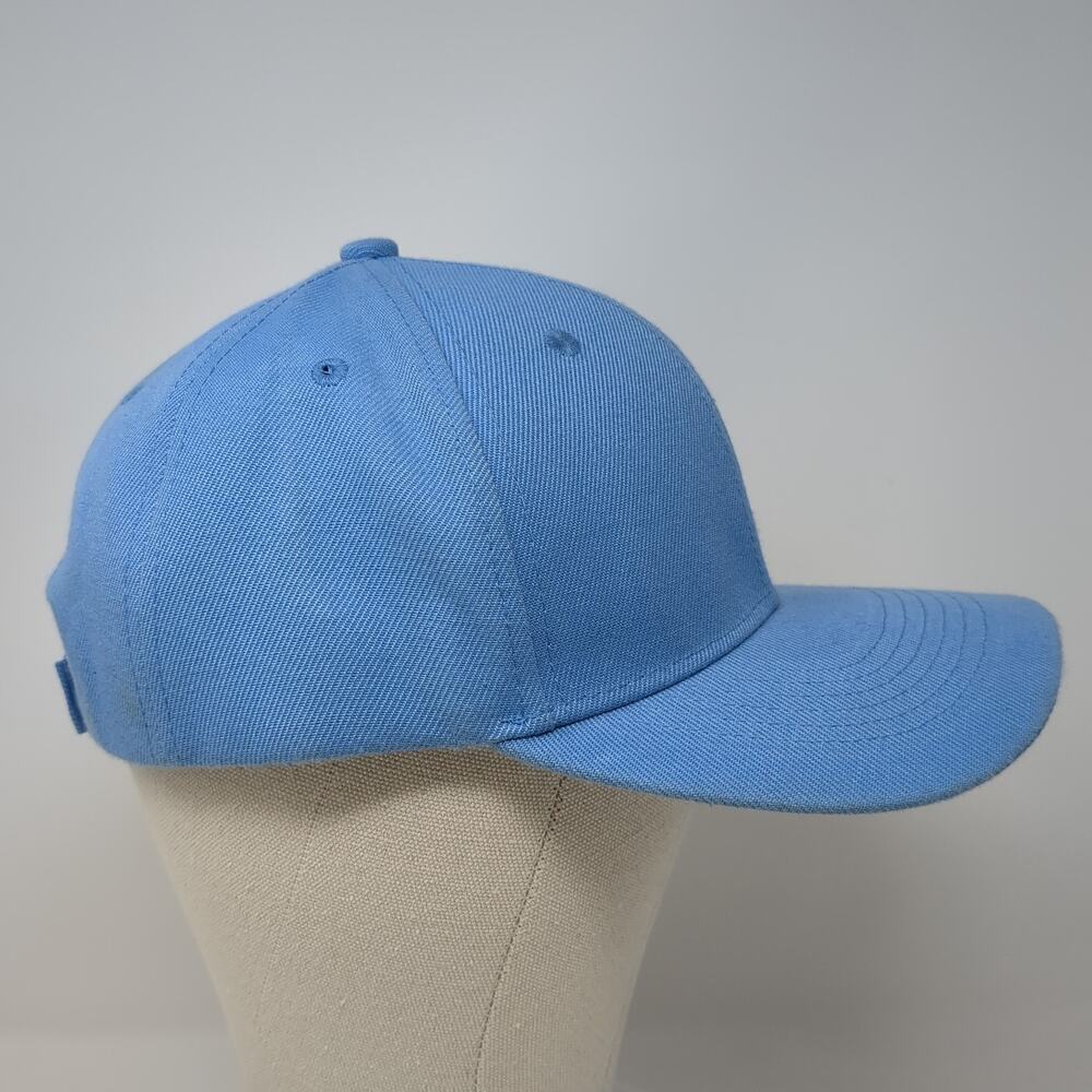 Unbranded Strapback Hat Solid Blue Adjustable Out… - image 5
